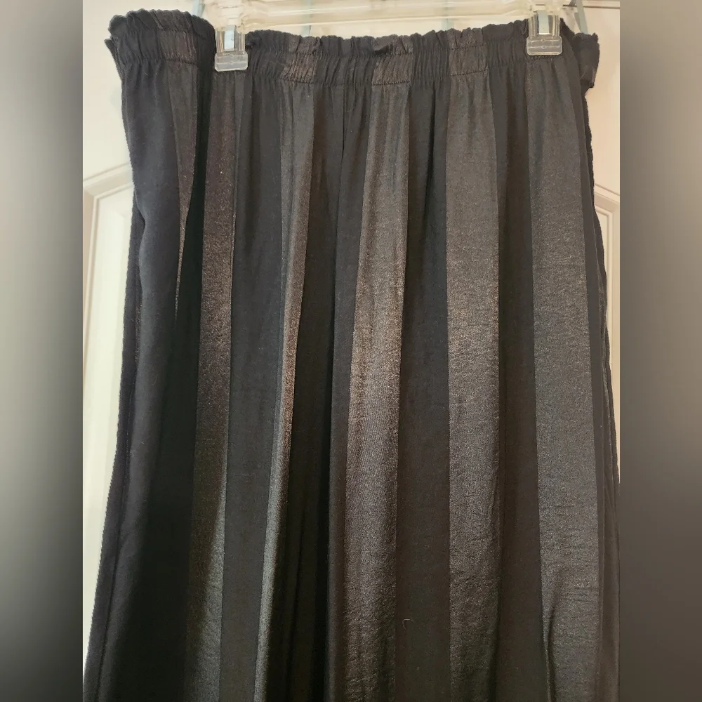 Victoria'a Secret NWT Black Striped Wide-Leg Palazzo Pants Silky Coquette XL